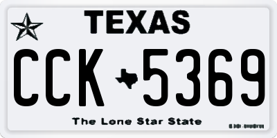 TX license plate CCK5369