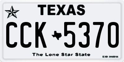 TX license plate CCK5370