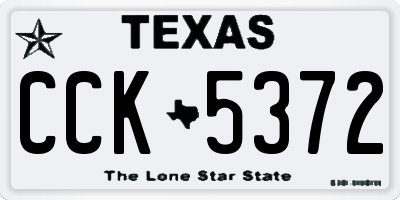 TX license plate CCK5372