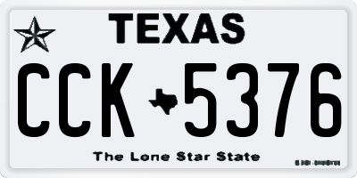 TX license plate CCK5376