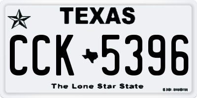 TX license plate CCK5396