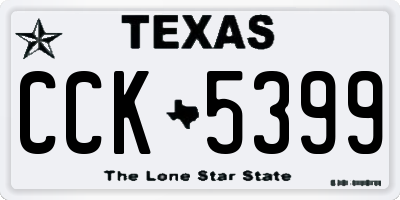 TX license plate CCK5399