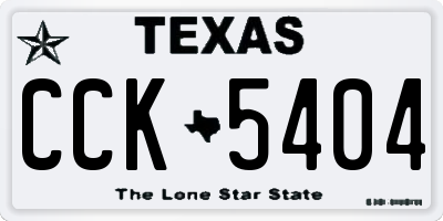 TX license plate CCK5404