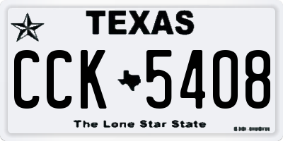 TX license plate CCK5408