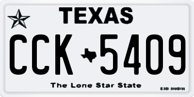 TX license plate CCK5409