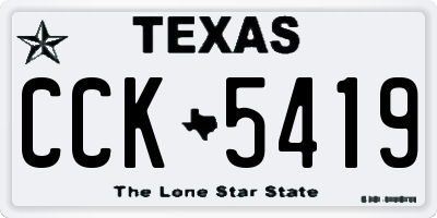 TX license plate CCK5419