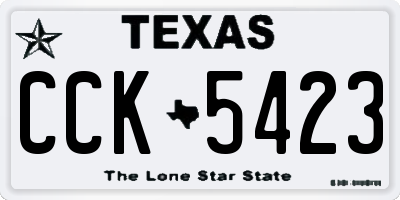 TX license plate CCK5423