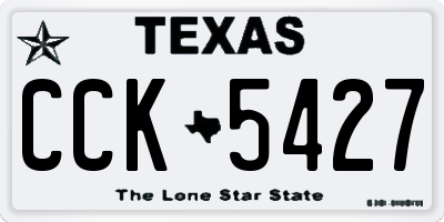 TX license plate CCK5427