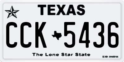 TX license plate CCK5436