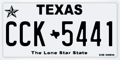 TX license plate CCK5441