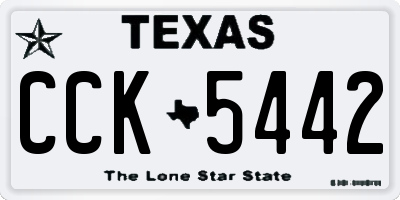 TX license plate CCK5442