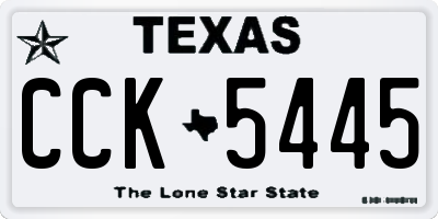 TX license plate CCK5445