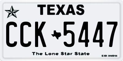 TX license plate CCK5447