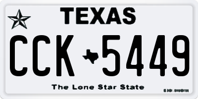 TX license plate CCK5449
