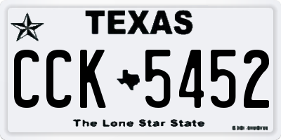 TX license plate CCK5452