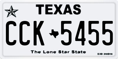 TX license plate CCK5455