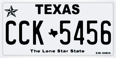 TX license plate CCK5456
