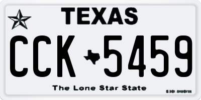 TX license plate CCK5459