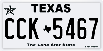 TX license plate CCK5467