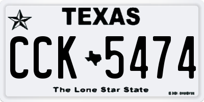 TX license plate CCK5474