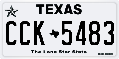 TX license plate CCK5483