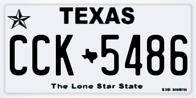 TX license plate CCK5486