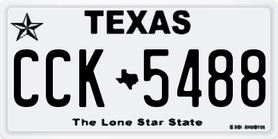 TX license plate CCK5488