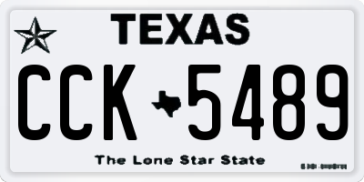TX license plate CCK5489