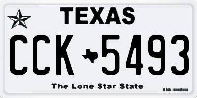 TX license plate CCK5493