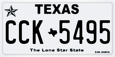 TX license plate CCK5495