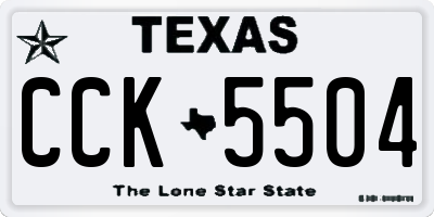 TX license plate CCK5504