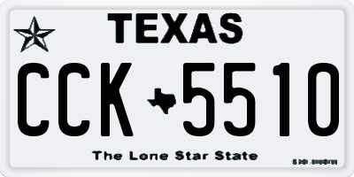 TX license plate CCK5510