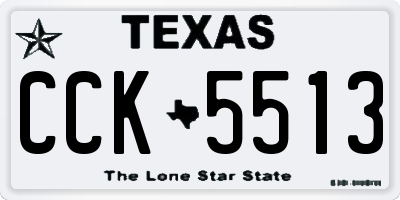 TX license plate CCK5513