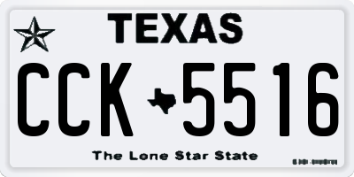 TX license plate CCK5516
