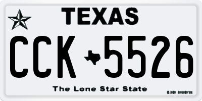 TX license plate CCK5526