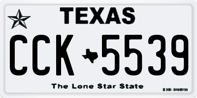 TX license plate CCK5539