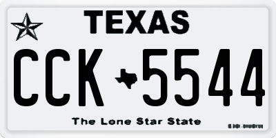 TX license plate CCK5544