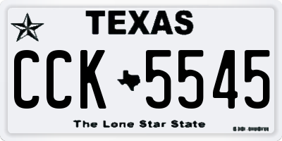 TX license plate CCK5545
