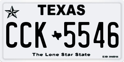 TX license plate CCK5546