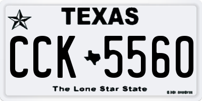 TX license plate CCK5560