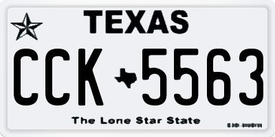 TX license plate CCK5563