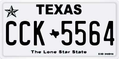 TX license plate CCK5564