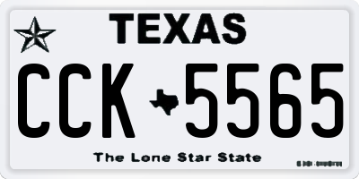 TX license plate CCK5565