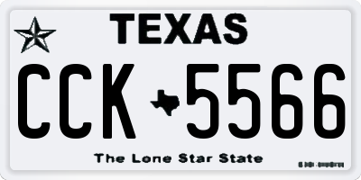 TX license plate CCK5566