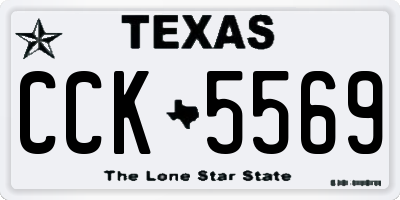 TX license plate CCK5569