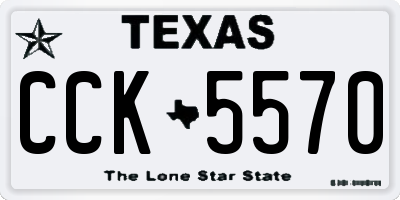 TX license plate CCK5570