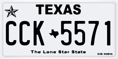 TX license plate CCK5571
