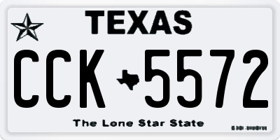 TX license plate CCK5572