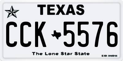 TX license plate CCK5576