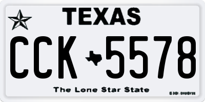 TX license plate CCK5578